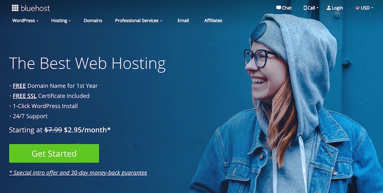 Bluehost Webhosting services