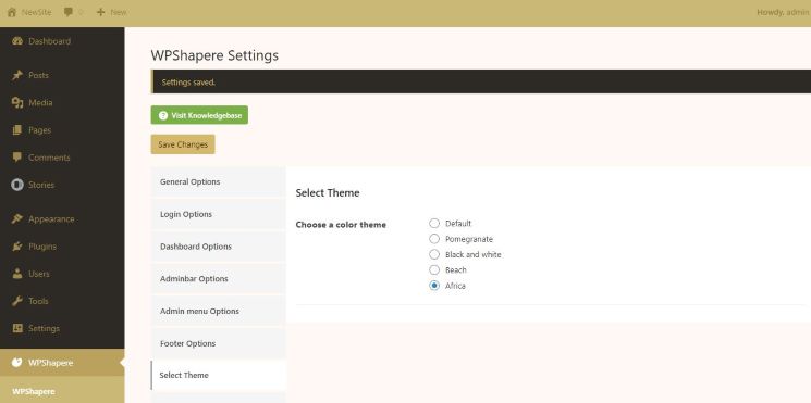 Free admin plugin for WordPress