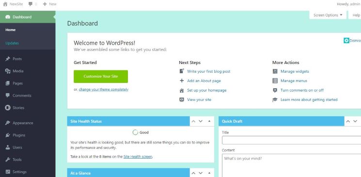 Free admin plugin for WordPress