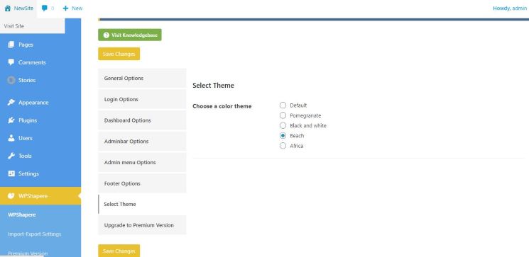 Free admin plugin for WordPress