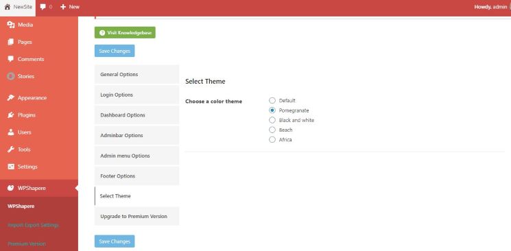 Free admin plugin for WordPress