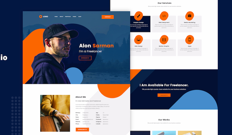 Free PSD web templates for Startups