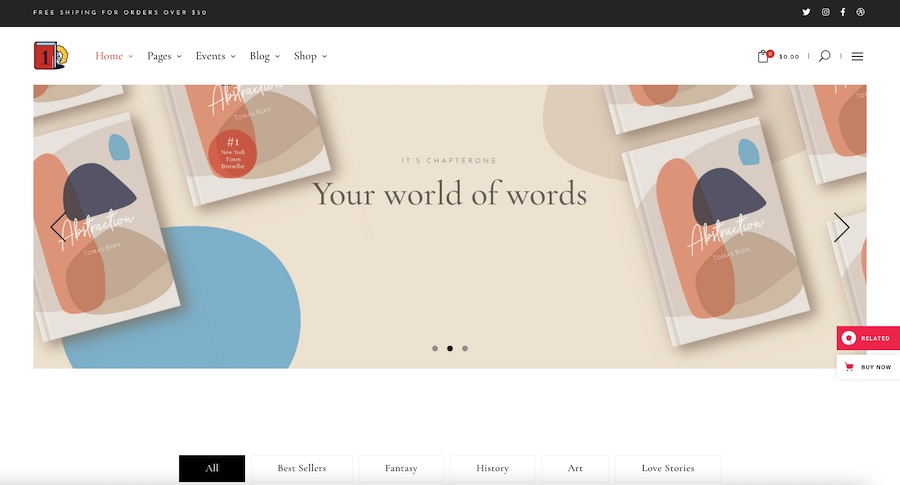 ChapterOne - Bookstore and Publisher Theme