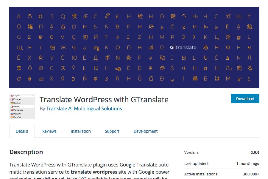 GTranslate WordPress Plugin