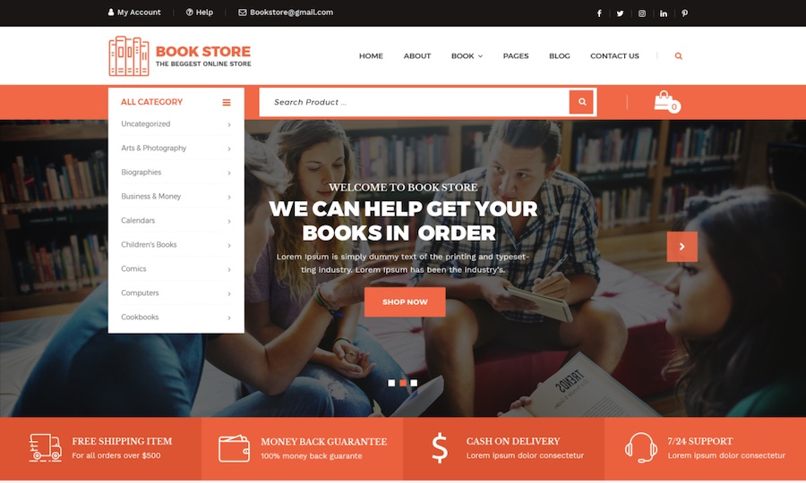 VW Bookstore WordPress Theme