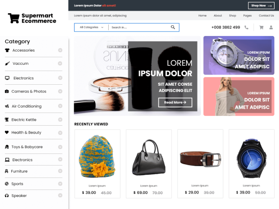 Supermart WordPress theme for eCommerce