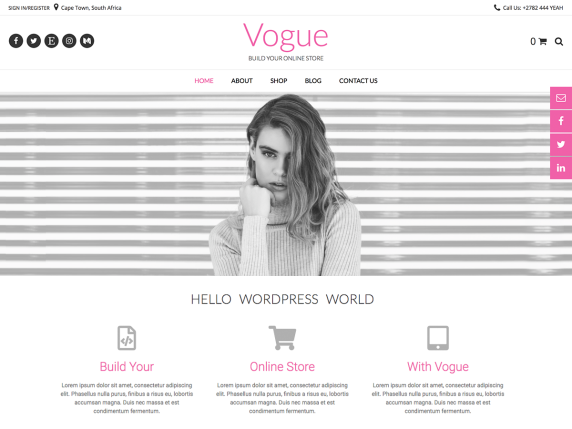 Vogue WordPress Theme