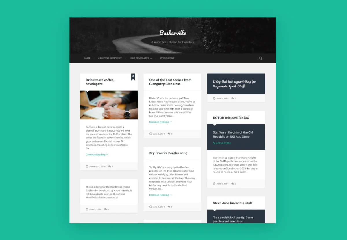 Baskerville WordPress Theme