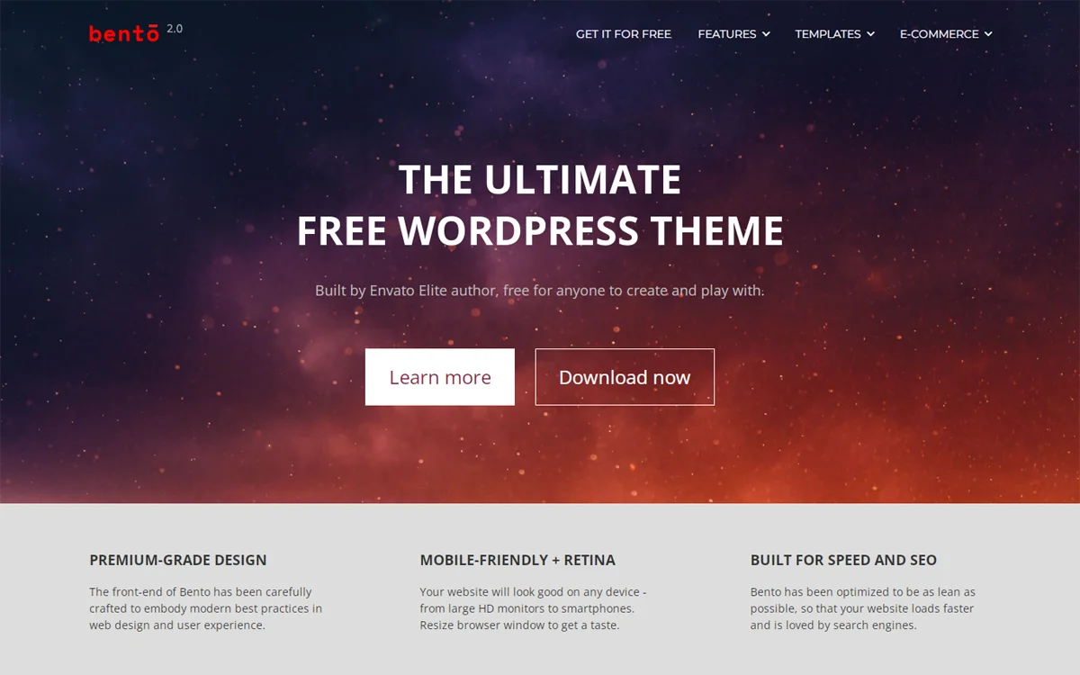 Bento free WordPress theme