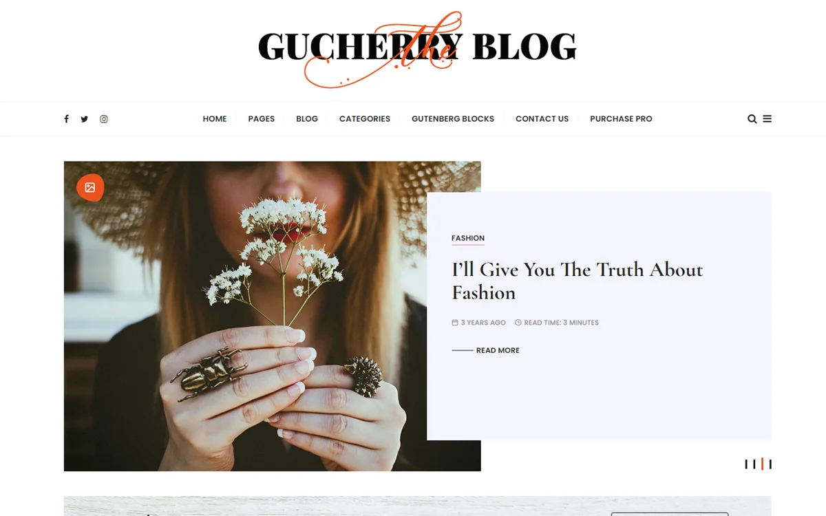 Gucherry Blog Theme