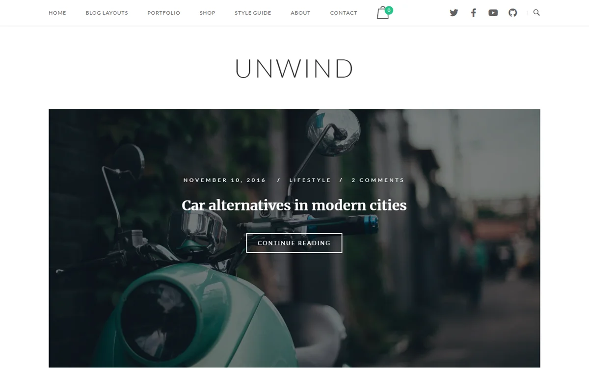 Unwind WordPress Theme