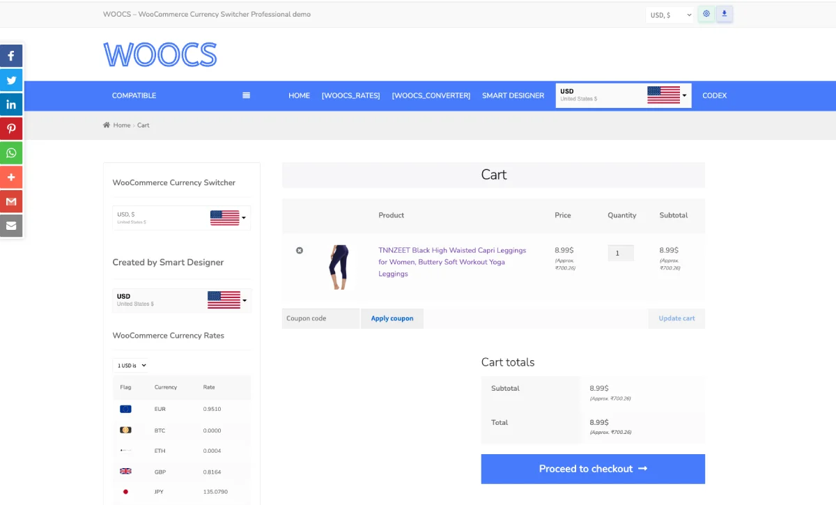 WOOCS - Woocommerce multi currency WordPress plugin